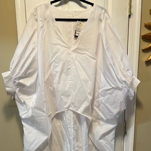 SOLD!!!!   White Hi Lo Top!   Sold!!!